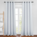 NICETOWN Greyish White Room Darkening 102 inch Curtains, Grommet Thermal Curtains Weighted Window Treatments for Living Room/Farmhouse, W46 x L102, 2 Panels by TinyTreasures Baby Boutique