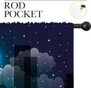 Superhero Rod Pocket Blackout Curtains for Boy Girl Bedroom, Violet Night Sky Buildings Cityscape Home Energy Efficient Light Filtering Window Curtain for Living Room,63x63 inch by TinyTreasures Baby Boutique