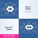 Full Set - White - The First Patented Lazy Susan Turntable Expandable for Rectangular & Oblong Tables - Kitchen & Dining Tables - Great Gift! Parties & Gatherings. by CozyNest Decor