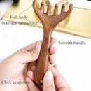 Natural Wooden Gua Sha Tool,Wooden Gua Sha Scraping Massage Tool,Long Handle Sandalwood Six Claw Antler Massager,1 Pieces by CozyNest Decor