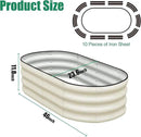 SnugNiture Galvanized Raised Garden Bed, 4x2x1ft Oval Metal Planter Box for Planting Outdoor Plants Vegetables