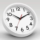 Wall Clock Modern Battery Operated 10 Inch Simpel Silent Non Ticking Analog Decorative for Kitchen Bathroom Bedroom Office Living Room School Classroom(White) by CozyNest Decor