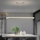 Island Lights, Linear Pendant Light LED Dimmable Hanging Light Fixture, 3000K-6000K with Remote Control,Chandeliers for Dining Room‎(Silver,43.3IN) by CozyNest Decor