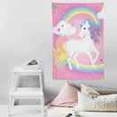 yowecso Unicorn Tapestry Rainbow Wall Hanging for Bedroom, Pink Unicorn Tapestries Aesthetic Wall Decor for Home, Dorm, Living Room - 60"x90" by CozyNest Decor