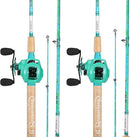 Sougayilang Fishing Rod and Reel Combo, 2-Piece 5-Foot 6-Inch Graphite & Fiberglass Rod, Durable and Strong, Quickset Anti-Reverse Fishing Reel (1Pack/2Pack) by TinyTreasures Baby Boutique