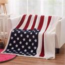 UKELER US Flag Patriotic Sherpa Throw Blanket 50''×60'', American National Flag Fleece Blanket for Bed/Couch/Sofa/Office/Camping, USA Military Veteran July 4th Gift by CozyNest Decor