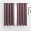 NICETOWN Blackout Small Window Curtains 54 inches Length - Thermal Insulated Solid Grommet Voice & Light Reducing Room Darkening Drapes for Kitchen/Nursery, Dry Rose, 2 Panels, W52 x L54 by TinyTreasures Baby Boutique