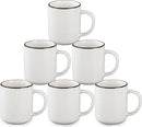 Ceramic Coffee Mug 12 oz Porcelain Coffee Mugs Set of 6 - Ceramic Coffee Cups with Handle and Speckled Patterns for Latte, Tea, Cocoa, Milk, Cappuccino, Microwave & Dishwasher Safe by CozyNest Decor