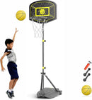 Kids Basketball Hoop Indoor Outdoor Portable Adjustable Height 3.6ft-6.2ft Toddler Basketball Hoop for Kids Boys Girls Age 3 4 5 6 7 8 Little Kids Basketball Goal Backyard Sports Toy Game Gifts by TinyTreasures Baby Boutique