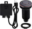 Garbage Disposal SinkTop Air Switch Kit with Long Button,Brass Made Cover,Oil Rubbed Bronze by CozyNest Decor