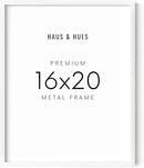 HAUS AND HUES White 16x20 Picture Frame - Modern Aluminum Wall Art Display - Minimalist, Lightweight 16x20 White Frame for Art Prints, Photos, Posters - Ready-to-Hang Vertically & Horizontally by CozyNest Decor