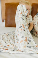 Copper Pearl Jumbo Premium Knit 3 Layer Stretchy Throw Blanket Rufus, Twin by CozyNest Decor