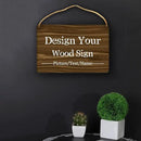 Personalized Wood Board Hanging Door Sign, Custom Welcome Sign Add Your Design, Customized Wall Plaque for Porch, Wall, House, Garden, Yard, Home, Farmhouse, Decor Hanging 11.8x7.8 inch by CozyNest Decor