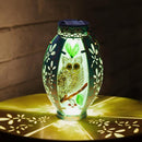 Starsoul Owl Outdoor Solar Lantern Waterproof Metal & Stained Glass Owl Lamp Lights for Yard Patio Garden Tabletop Pathway Decor Gifts for Woman by GreenHaven Gardens