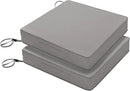 Favoyard Patio Chair Cushions 22 x 22 x 3 Inch Waterproof Outdoor Seat Cushions for Patio Furniture 3-Year Color Fastness Garden Sofa Couch Chair Pads with Handle & Adjustable Straps Set of 2, Grey by GreenHaven Gardens