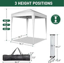 Outvita 6.5x6.5ft Pop Up Canopy Tent, Outdoor Instant Shelter Folding Canopy with 4 Side Walls and Carry Bag for Commercial Events, Party, Backyard BBQ, Camping White by GreenHaven Gardens