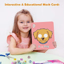 26 PCS Alphabet ABC Flash Cards,Giant ABC Animal Mask Flash Cards,26 Lowercase and Uppercase Letter Cards,Educational Learning Games by TinyTreasures Baby Boutique