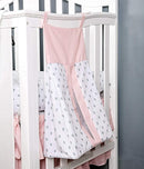 PINNKKU 4-Piece Crib Bedding Set for Boy & Girl, Includes Skirt, Blanket, Sheet & Diaper Bag, Floral, Standard Size by TinyTreasures Baby Boutique