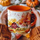 Fall Farm Coffee Mug - Farm Lover Mugs Gifts for Women Men - Autumn Decor Gifts For Home Farmhouse Thanksgiving - 11oz Printed Ceramic Mug by CozyNest Decor