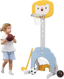 Costzon Kids Basketball Hoop, Toddler Sports Activity Center w/ 5 Adjustable Height Levels, Basketball Soccer Golf Game Set, Indoor Outdoor Basketball Hoop Set Gift for Baby Infant by TinyTreasures Baby Boutique