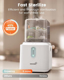 GROWNSY 3 Layers Large Capacity Bottle Sterilizer and Dryer, 45% Faster Electric Steam Sterilization, Universal Bottle Sterilizer for Baby Bottles, Breast Pump Parts, Glass & Plastic, Compact Design by TinyTreasures Baby Boutique