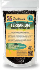 Terrarium Potting Soil Mix - Hand-Blended with Coco Coir, Charcoal, Pumice, and Vermiculite - 3 QUARTS by GreenHaven Gardens