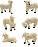 Miniature Garden Figurines Set of 6 Sheep Statues - Outdoor Decor Art for Fall Winter - Patio, Lawn, Yard Decoration - Housewarming Gift (Sheep) by CozyNest Decor