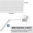 Slatwall Panel Garage Organizer PVC Slatwall Heavy Duty Wall Mounted Rack, Interlocking Slat Wall Panels for Tool Organization Peg Board(White 4 x 2 ft) by GreenHaven Gardens