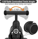 Baby Balance Bike Toys for 12-36 Months Kids Toy Boy and Girls Gifts Toddler Best First Birthday Gift Children Walker No Pedal Infant 4 Wheels Bicycle (Classic, Black) by TinyTreasures Baby Boutique