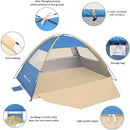 Gorich Beach Tent Sun Shelter for 3/4-5/6-7/8-10 Person with UPF 50＋ UV Protection, Lightweight & Easy Setup Beach Shade Canopy, Portable Beach Shade Tent Beach Cabana by TinyTreasures Baby Boutique