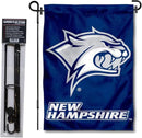 College Flags & Banners Co. New Hampshire Wildcats Garden Flag with Stand Holder by GreenHaven Gardens