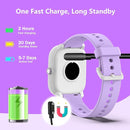 Kids Wach for Girls Boys 6-15 Year Old - Smart Watch for Kids 1.8" Fitness Tracker,No Phone needed,Pedometer Sleep Monitor Heart Rate Waterproof,Puzzle Game for Girls Boys Teens Birthday Gift (Purple) by TinyTreasures Baby Boutique