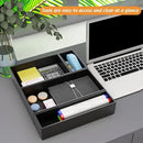 Black Bamboo Drawer Organizer - Silverware&Utensil Holder Organizer for Kitchen Drawers, Multi-Use Drawer Dividers Boxes for Bathroom Counter，Cabinet, Garage, Office Desk, Makeup, Jewelry (12"3"2.5") by CozyNest Decor