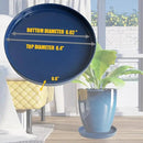2 Pack Ceramic Plant Saucer Pot Tray 6 Inch, Planter Saucers 4 5 6 7 8 9 10 11 12 13 Inch for Indoors Outdoor, Durable Sturdy Flower Drainage drip Water Tray for Glazed Pots Base (6.4 Inch-Blue) by GreenHaven Gardens
