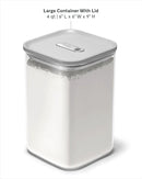 Caraway 4qt Glass Airtight Food Storage Container with Lid – Non-Toxic, BPA-Free Kitchen Storage Container – Stackable, Space-Saving Airtight Container for Dry Goods and More - Gray by CozyNest Decor