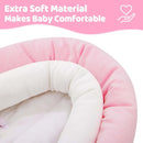 Pro Goleem Breathable 3-in-1 Baby Car Seat Head Support, Soft Infant Car Seat Insert, Carseat Cushion for Newborn, Perfect for Car Seat, Strollers, Swings, Carrier, Bouncer, Pink and White by TinyTreasures Baby Boutique