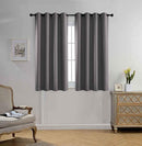 MIUCO Blackout Curtains Room Darkening Textured Grommet Window Curtains 2 Panels for Bedroom 52 x 63 Inch Grey by TinyTreasures Baby Boutique