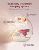 Momcozy Breast Pump Hands Free Upgraded Mobile Flow | M9, App Discreet Control with Personalized Multi-Modes & 15 Levels, Wearable Breast Pump 24mm, 2 Pack Cozy Red by TinyTreasures Baby Boutique