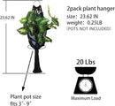 Artilady 2 Pack Black Macrame Plant Hanger Indoor - Large Hanging Planters for Wall Plants Holder Short Hademade Boho Farmhouse Rustic Home Decor by GreenHaven Gardens