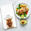 Highland Cow Farmhouse Hand Towels for Bathroom Kitchen Decor | Waffle Weave Microfiber Dish Towel Set | Hello Sweet Cheeks Farmhouse Cow Decorative - A01 by CozyNest Decor