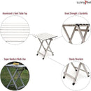 SUNNYFEEL Folding Camping Table - Lightweight Aluminum Portable Picnic Table, 18.5x18.5x24.5 Inch for Cooking, Beach, Hiking, Travel, Fishing, BBQ, Indoor Outdoor Small Foldable Camp Tables by GreenHaven Gardens