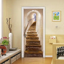 3D Door Stickers Murals - Stairs - Peel & Stick - Waterproof & Washable - Beige - Modern Style - Door & Wall - 2 Pack - 30.3" x 78.7" by GreenHaven Gardens
