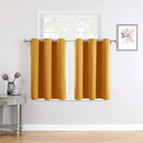ChrisDowa Small Window Curtains for Kitchen and Bedroom - Grommet Short Thermal Insulated Room Darkening Curtains (2 Panels, Mustard Yellow, 42 x 36 Inch) by CozyNest Decor