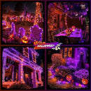 JMEXSUSS Orange and Purple Solar Halloween Lights, 2 Pack Total 400 LED Solar String Lights Outdoor Waterproof, 8 Modes Halloween Lights for Outside Halloween Tree Decorations by GreenHaven Gardens