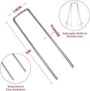Landscape Staples 5 Inch 50 Pack,Garden Staples Galvanized Ground Stakes Anti-Rust Landscape Fabric Staples Garden Stakes for Irrigation Tubing, Fence, Weed Barrier, Ground Cover by GreenHaven Gardens