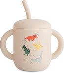 mushie 100% Silicone Training Cup & Straw for Toddlers | 6 Months+ (Dinosaurs) by TinyTreasures Baby Boutique