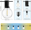 Bomcosy Outdoor String Lights,50 FT LED String Lights for Outside with Shatterproof Dimmable 25+1 Bulbs,Waterproof Connectable Outdoor Lights for Deck,Garden,Backyard,Balcony,Porch,Patio by CozyNest Decor