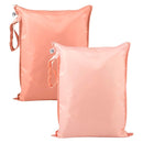 Tiny Twinkle Mess-Proof Waterproof Wet Dry Bag | 2-Pack Reusable Wet Bags for Swimsuits & Baby Clothes | Leakproof Wet Bag for Travel & Diaper Changes for Baby (Peach, Terracotta) by TinyTreasures Baby Boutique
