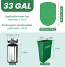 Compostable 33 gallon Large Garbage Bags,15 Count, Fits 33-36 gallon trash can, Extra Strong and Durable,Compostable Lawn & Leaf Yard Waste bags,ASTM D6400,Bpi Certified&OK compost HOME certified by GreenHaven Gardens