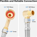 Solimeta Universal Dishwasher Installation Kit – 6ft Stainless Steel Inlet Hose + 6ft Drain Hose with Power Cord & Accessories by CozyNest Decor